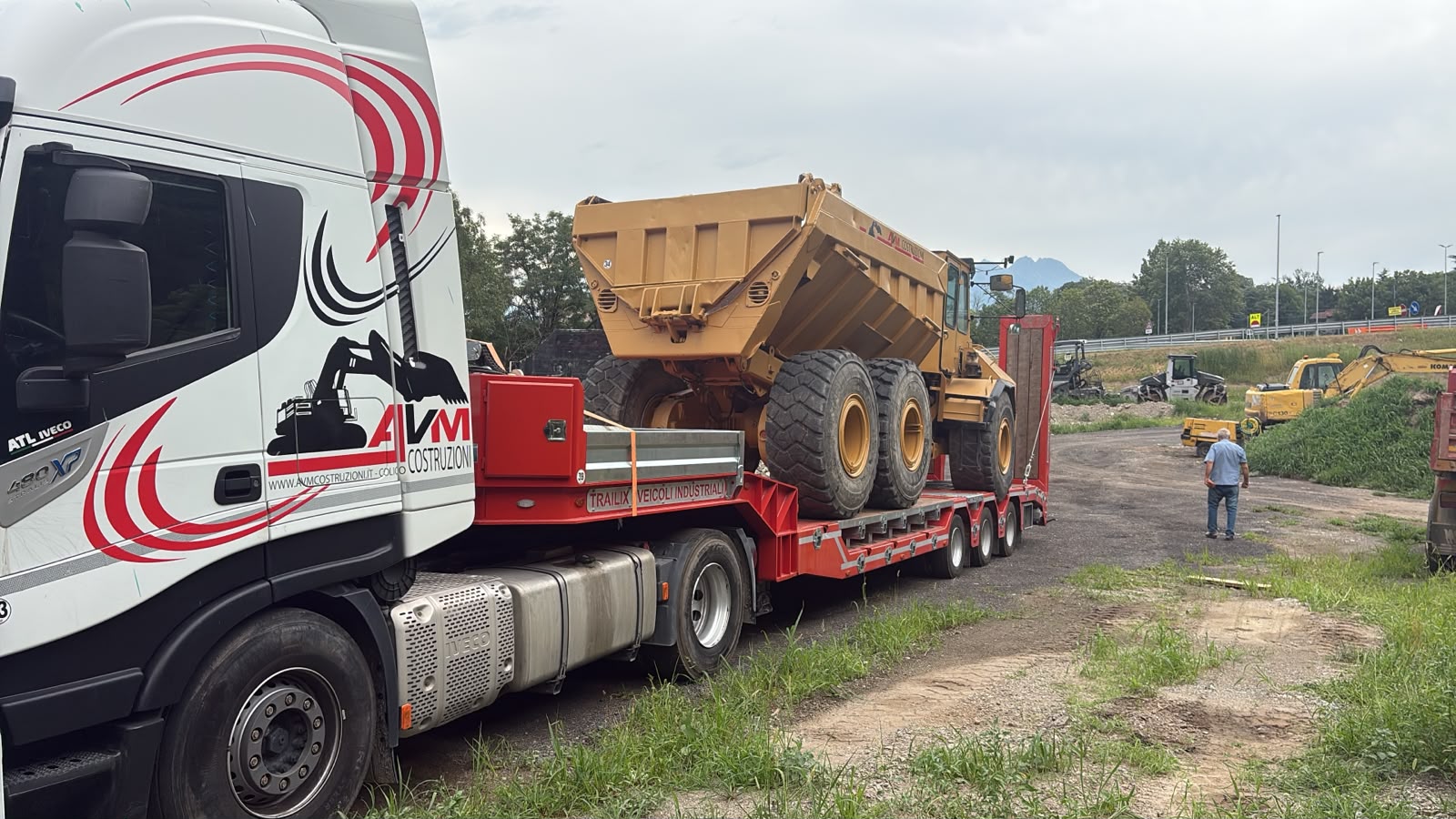 Trasporto Dumper presso cantiere